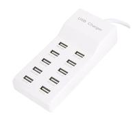 Cargador USB VBESTLIFE, Adaptador de Carga rápida, Fuente de alimentación USB múltiple con 10 Conexiones (5 V ~ 2.4 A x 2, 2.1 A x 4, 1A x 4) Cargador Compatible con Dispositivos USB de 5 V. (UE)