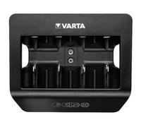 VARTA Cargador de Pilas, Cargador para Pilas AA/AAA/C/D/9V Recargables y Dispositivos USB, LCD Universal Charger+, Carga por Ranura única, no Equipado