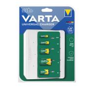 VARTA Universal Charger para 2/4 Pilas Recargables AA, AAA, C, D y 1 9V NiMH, Incl. Cable USB Tipo C