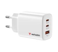 Cargador Verbatim 32353 Universal GaN 65W 2x USB-C QC 3.0 PD Blanco