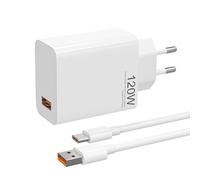 Cargador Xiaomi 120W para Xiaomi 14T Pro /14 Ultra/13T Pro /13 Lite 12T/11T, para Redmi Note 13P +/12P +/11P + etc, con 6A Cable USB C 2M