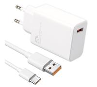 Cargador Xiaomi 33W, Cargador 33w Carga Rapida y Cable USB C 2M, Xiaomi Turbo Charger para XiaomiRedmi 14, 13, 12, 12t, 12s, 11, 11s, Pro, Plus, Nota K60, K50, Poco X6, F5, X5