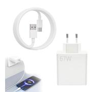 Cargador Xiaomi 67W Rápido Cable USB C 6A para Redmi Note 14/13/12/12x Pro 5G