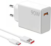 Cargador Xiaomi 90w Original Cargador USB 90W y Cable USB C Cable 2m, Carga Rápida Turbo para Xiaomi 15 14 Ultra, 13 Ultra, 12T, Poco X4 Pro, F6, X7 Pro,Mi Pad 6, Adaptador de Pared y