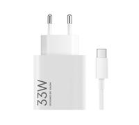 Cargador Xiaomi Combo USB-A de 33 W con cable USB-C, color blanco