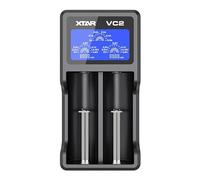 Cargador XTAR VC2 para Baterías Li-Ion con Pantalla LCD 2 Canales Independientes Compatible 18650 26650 y Más