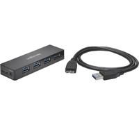 Cargador y hub USB 3.0 de Cuatro Puertos UH4000C