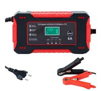 Cargador y mantenedor de baterías de 12V6A, cargador automático inteligente con compensación de temperatura para baterías de
