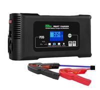 Cargador y mantenedor Inteligente de baterías para Auto P35 de 12 V/24 V y 35 A, con 9 etapas de Carga para baterías de Litio, AGM, Plomo-ácido y LiFePO4, con función de reparación y Pantalla LCD