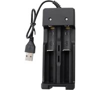 Cargadores de batería, 18650/26650/21700/14500/16340 Evite la garantía de Seguridad de sobrecarga con Ranura Doble para 3.7V/3.6V Litio de Litio IMR INR ICR NI-MH/NI-CD AA Triple-A