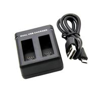 Cargadores de batería AHDBT501 de doble ranura para cámaras de acción, caja de carga inteligente con indicadores LED, fuente de alimentación, cargadores dobles