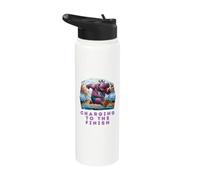 Cargando hasta el final Divertido Corredor de maratón hipopótamo Stainless Steel Insulated Water Bottle