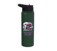 Cargando hasta el final Divertido Corredor de maratón hipopótamo Stainless Steel Insulated Water Bottle