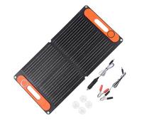 Cargas solares plegables de 80 W, alta eficiencia, diseño fácil de transportar con doble puerto USB C, cargas fáciles de transportar para camping, solar plegable