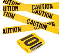 CARGEN Cinta Balizamiento Negra y Amarilla 20 m - Cinta Señalizacion De Seguridad Cinta No Adhesivas,Decoración De Fiestas De Cumpleaños De Halloween,Accesorios Para Escenas Crimen