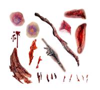 CARGEN Pegatinas de Cicatriz Falsa para Halloween - 3 Hojas de Heridas Sangrientas, Costras y Decoraciones de Zombie para Mascarada - Tatuaje Temporal