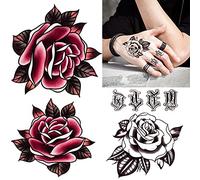 CARGEN Tatuajes Temporales Tradicionales Pegatinas Clásicas de la Vieja Escuela Estilo Sailor Jerry Globo de Flores Playa Cocotero Póquer Botella a la Deriva Tatuaje Temporal Tatuaje Falso