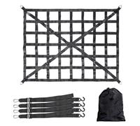 Cargo Bungee Net | Roof Rack Cargo Net For Pickup Trucks SUV Small Trailer - Heavy Duty Bungee Nets Mesh with 4 Fixed Belt Compatiblewith SUVs, Cars, and Trucks