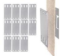 Cargo E Track Rail Mounting Back Plate, 12-Pack Backing Plates with Brackets and Installation Kit for Trailer, Lorry Tie-Down System, Wooden Floor Cargo Securing
