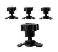 Cargo L Track Fittings - 4 Piece Tie Down Bolt Set 20mm 40mm 60mm For RV Truck And Trailer Use, Heavy Duty Design Style Structure, Secure Lock Stud System + Strong Load Support Build, Steel Fi