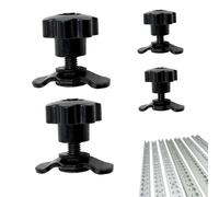 Cargo L-Track Studs Nuts - 4 Piece Securing Bolt Hardware Set, M8 Threaded RV L Track Stud Replacements With Nuts For Truck Bed, Trailer, Marine Deck