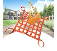 Cargo Lifting Net - Safety Protection Netting, Polyester Bungee Cargo Net, For Port, Freight, Construction Material Handling Straps, Load 0.3-3.5Ton(1x1M/Mesh 10cm/Load 300KG)