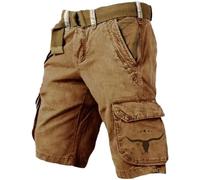 Cargo Pants Hombre, Pantalones Cortos Cargo para Hombre, Informales, para Entrenamiento, Jogging, Senderismo Al Aire Libre, con DiseñO Estampado para Uso Diario