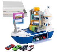 Cargo Ship Toy | Pretend Play Game With Race Car | Çargo Śhip Ţoy Ẃith Gantry Crane | For Boys Girls Preschoolers Students Ťoy Enthusiasts Party Gatherings Living Room School Entertainment Use