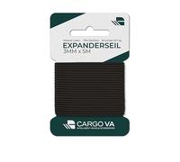 Cargo VA - Cuerda de goma (3 mm, 5 m, resistente, con 70% de estiramiento), cordón elástico para postes de tiendas de campaña, lonas ligeras y equipos de exterior