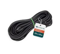 CargoVA - Cuerda elástica 8mm 20m Negra - Cuerda expansora 80% Elasticidad - Cuerda Resistente a la Intemperie para remolques, toldos, Lonas y más