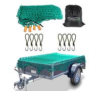 CargoVA® - Red Inteligente para Remolque 2,5x3,5M [DEKRA Aprobado] - Red de Remolque con Cuerda elástica, marcación de Esquinas, Bolsa y Ganchos - para una sujeción Carga