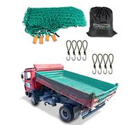 CargoVA - Red Inteligente para Remolque 2,5x4,5M [DEKRA Aprobado] - Red de Remolque con Cuerda elástica, marcación de Esquinas, Bolsa y Ganchos - para una sujeción Carga
