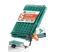 CargoVA - Red Inteligente para Remolque 2x3,5M [DEKRA Aprobado] - Red de Remolque con Cuerda elástica y marcación de Esquinas - para una sujeción Carga