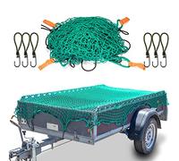 CargoVA® Red Inteligente para remolques 2x3M - Red para remolques con Cuerda de Goma, Marcas en Las Esquinas y Ganchos sujeción de la Carga