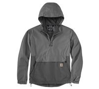 Carhartt Anorak Rain Defender de ajuste holgado ligero y plegable para hombre, Acero/grava, XX-Large