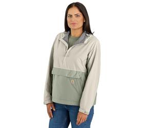 Carhartt Anorak Rain Defender de ajuste holgado ligero y plegable para mujer, Sage/Chalk, M