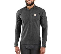 Carhartt Base Force Heavyweight Polyester-Wool Quarter-Zip Camiseta, Negro/Erika, M para Hombre