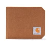 Carhartt Bifold Passcase Wallet, Durable Billfold Wallets, Available in Leather and Canvas Styles Billetera, Pato de Nailon Brown, Talla única para Hombre