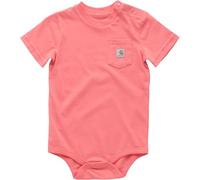 Carhartt Body unisex de manga corta con bolsillo para bebé, Naranja claro, 9 meses