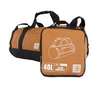 Carhartt Bolsa de Lona Redonda clásica con Bolsa de Utilidad, Resistente, Resistente al Agua, Bolsa de Equipo Plegable para el Lugar de Trabajo, marrón (Carhartt), 40L US, 40 litros