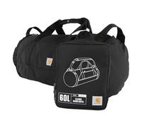 Carhartt Bolsa de Lona Redonda clásica con Bolsa de Utilidad, Resistente, Resistente al Agua, Bolsa de Equipo Plegable para el Lugar de Trabajo, Black, (60L) UK, 60 litros