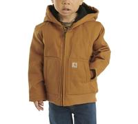 Carhartt Boys' Canvas Insulated Hooded Active Jac, Brown, 18 Months
