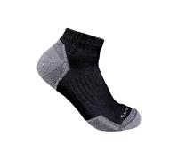 Carhartt Calcetines de Mezcla de algodón de Peso Medio, Paquete de 3, Negro, L para Hombre