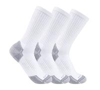 Carhartt Midweight Cotton Blend Sock 3 Pack Calcetines, Blanco, M para Hombre