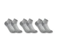 Carhartt Calcetines de peso medio de fuerza para hombre, paquete de 3, Carbón, Large