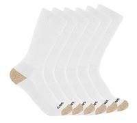 Carhartt Calcetines de peso medio para hombre, paquete de 6, Blanco, Large