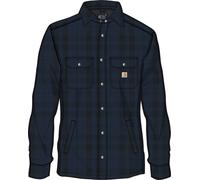 Carhartt Relaxed Fit Flannel Sherpa-Lined Shirt Chaqueta Textil, negro-azul, tamaño L para Hombres