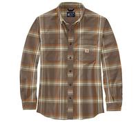 Carhartt Rugged Flex Flannel Plaid Camisa, marrón, tamaño L para Hombres