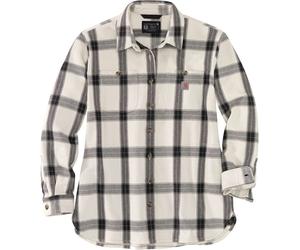 Carhartt Camisa de señora en sarga pesada L/S Plaid Shirt Malt XS