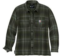 Carhartt Camisa señoras franela peso medio L/S Plaid Shirt Basil XL